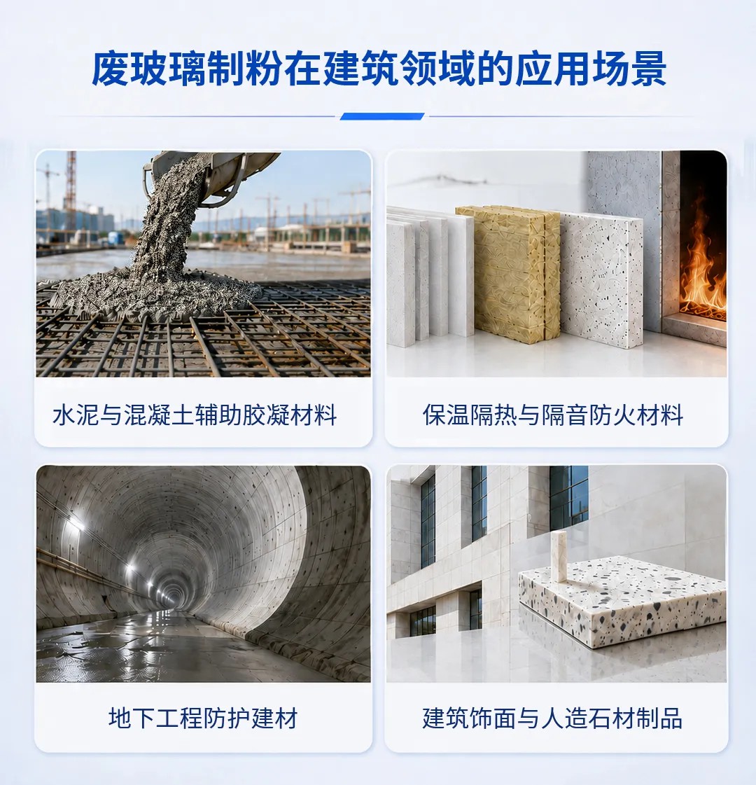 废玻璃粉在建筑领域的广泛应用
