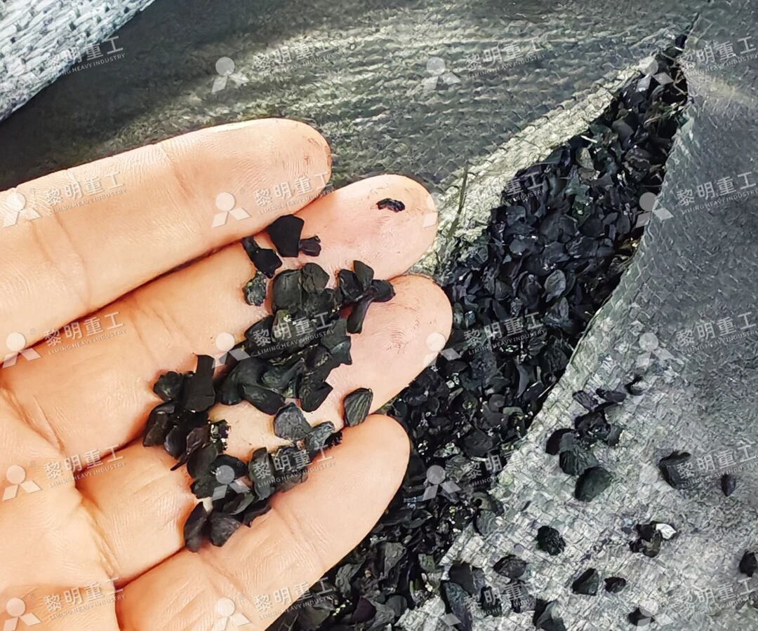 棕榈壳活性炭深加工项目案例-炭化后的棕榈果壳原料